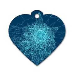 Shattered Glass Dog Tag Heart (one Side) by linceazul