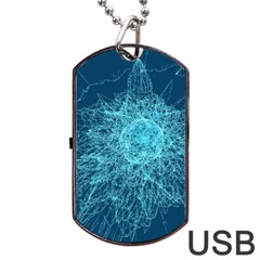 Shattered Glass Dog Tag Usb Flash (one Side) by linceazul