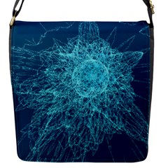 Shattered Glass Flap Messenger Bag (s) by linceazul