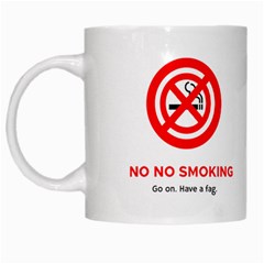 No No Smoking White Mugs by RakeClag