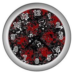 Abstraction Wall Clocks (silver)  by Valentinaart