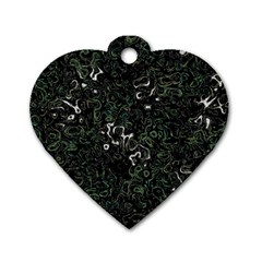 Abstraction Dog Tag Heart (one Side) by Valentinaart