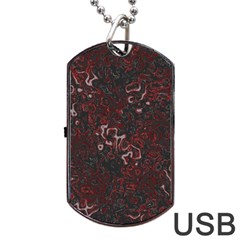 Abstraction Dog Tag Usb Flash (one Side) by Valentinaart