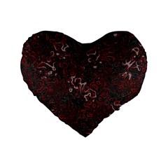 Abstraction Standard 16  Premium Flano Heart Shape Cushions by Valentinaart