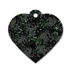 Abstraction Dog Tag Heart (one Side) by Valentinaart