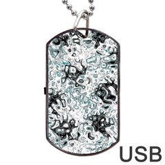 Abstraction Dog Tag Usb Flash (two Sides) by Valentinaart