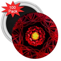 The Sun Is The Center 3  Magnets (100 Pack) by linceazul