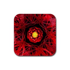 The Sun Is The Center Rubber Coaster (square)  by linceazul