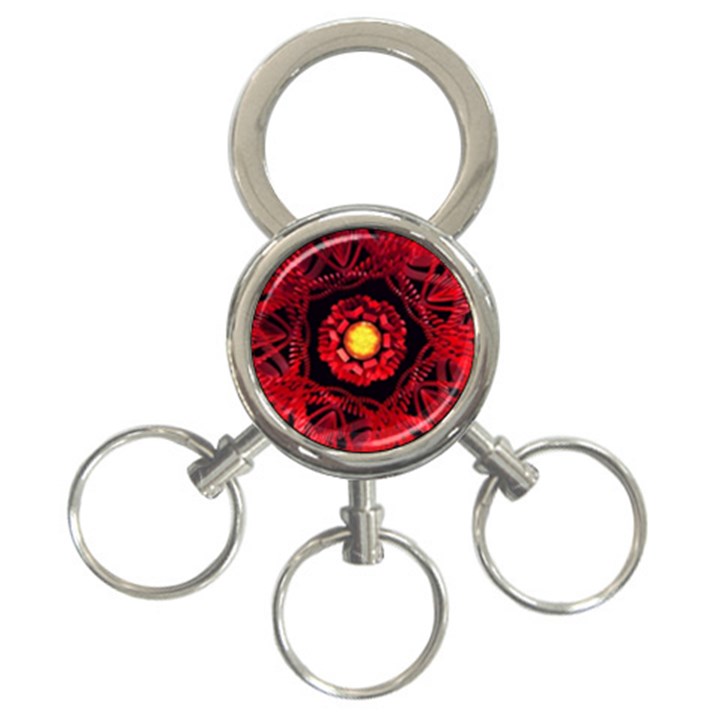 The Sun Is The Center 3-Ring Key Chains