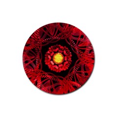 The Sun Is The Center Rubber Coaster (round)  by linceazul