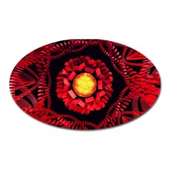 The Sun Is The Center Oval Magnet by linceazul