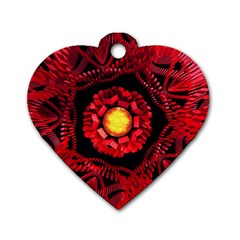 The Sun Is The Center Dog Tag Heart (two Sides) by linceazul