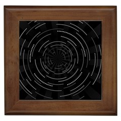 Abstract Black White Geometric Arcs Triangles Wicker Structural Texture Hole Circle Framed Tiles by Mariart