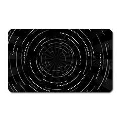 Abstract Black White Geometric Arcs Triangles Wicker Structural Texture Hole Circle Magnet (rectangular) by Mariart