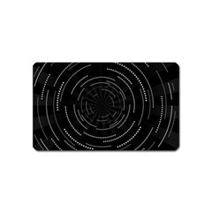 Abstract Black White Geometric Arcs Triangles Wicker Structural Texture Hole Circle Magnet (name Card) by Mariart