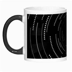 Abstract Black White Geometric Arcs Triangles Wicker Structural Texture Hole Circle Morph Mugs by Mariart