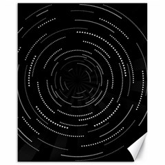 Abstract Black White Geometric Arcs Triangles Wicker Structural Texture Hole Circle Canvas 16  X 20   by Mariart