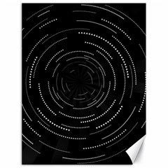 Abstract Black White Geometric Arcs Triangles Wicker Structural Texture Hole Circle Canvas 18  X 24   by Mariart