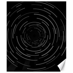 Abstract Black White Geometric Arcs Triangles Wicker Structural Texture Hole Circle Canvas 20  X 24   by Mariart