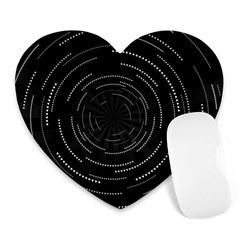 Abstract Black White Geometric Arcs Triangles Wicker Structural Texture Hole Circle Heart Mousepads by Mariart