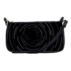 Abstract Black White Geometric Arcs Triangles Wicker Structural Texture Hole Circle Shoulder Clutch Bags by Mariart