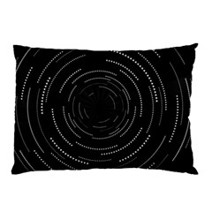 Abstract Black White Geometric Arcs Triangles Wicker Structural Texture Hole Circle Pillow Case (two Sides) by Mariart