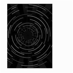 Abstract Black White Geometric Arcs Triangles Wicker Structural Texture Hole Circle Large Garden Flag (two Sides) by Mariart