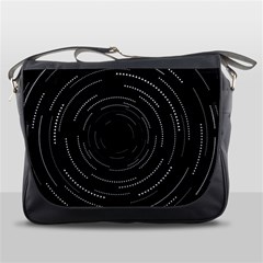 Abstract Black White Geometric Arcs Triangles Wicker Structural Texture Hole Circle Messenger Bags by Mariart