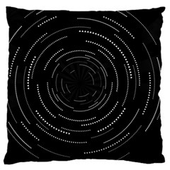 Abstract Black White Geometric Arcs Triangles Wicker Structural Texture Hole Circle Large Cushion Case (one Side) by Mariart