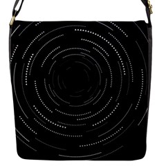 Abstract Black White Geometric Arcs Triangles Wicker Structural Texture Hole Circle Flap Messenger Bag (s) by Mariart