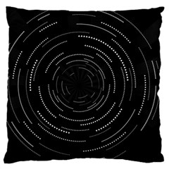 Abstract Black White Geometric Arcs Triangles Wicker Structural Texture Hole Circle Standard Flano Cushion Case (one Side) by Mariart