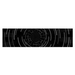 Abstract Black White Geometric Arcs Triangles Wicker Structural Texture Hole Circle Satin Scarf (oblong) by Mariart