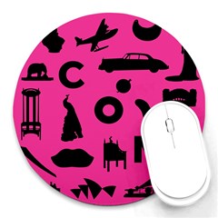 Car Plan Pinkcover Outside Round Mousepads by Mariart