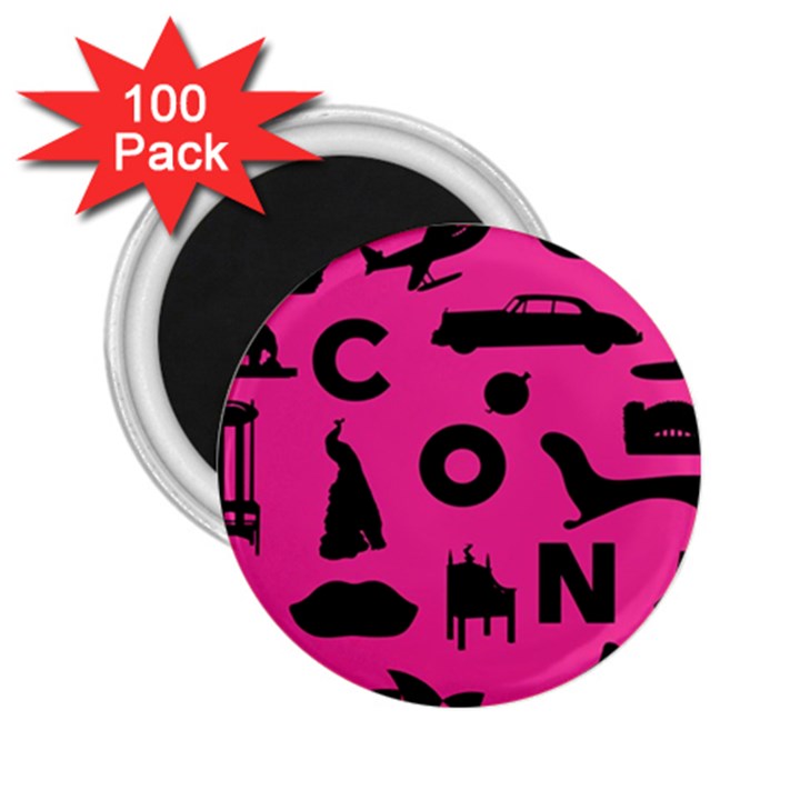 Car Plan Pinkcover Outside 2.25  Magnets (100 pack) 