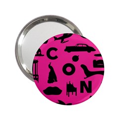 Car Plan Pinkcover Outside 2 25  Handbag Mirrors by Mariart