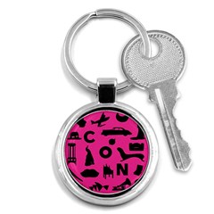 Car Plan Pinkcover Outside Key Chains (round)  by Mariart