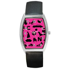 Car Plan Pinkcover Outside Barrel Style Metal Watch by Mariart