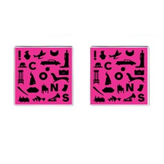 Car Plan Pinkcover Outside Cufflinks (square) by Mariart