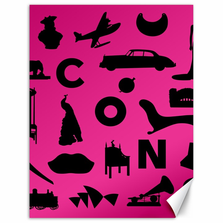 Car Plan Pinkcover Outside Canvas 18  x 24  