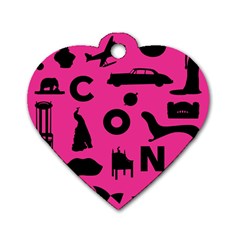 Car Plan Pinkcover Outside Dog Tag Heart (one Side) by Mariart