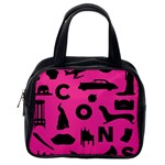 Car Plan Pinkcover Outside Classic Handbags (2 Sides) Back