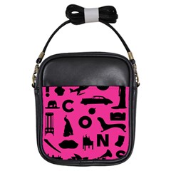 Car Plan Pinkcover Outside Girls Sling Bags by Mariart