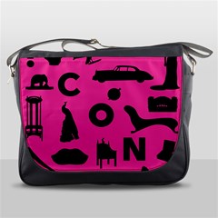 Car Plan Pinkcover Outside Messenger Bags by Mariart