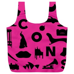 Car Plan Pinkcover Outside Full Print Recycle Bags (l)  by Mariart