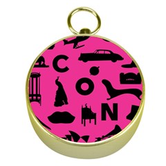 Car Plan Pinkcover Outside Gold Compasses by Mariart