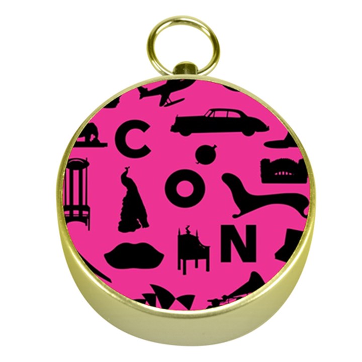 Car Plan Pinkcover Outside Gold Compasses