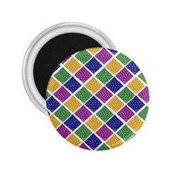 African Illutrations Plaid Color Rainbow Blue Green Yellow Purple White Line Chevron Wave Polkadot 2 25  Magnets by Mariart