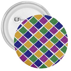 African Illutrations Plaid Color Rainbow Blue Green Yellow Purple White Line Chevron Wave Polkadot 3  Buttons