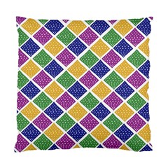 African Illutrations Plaid Color Rainbow Blue Green Yellow Purple White Line Chevron Wave Polkadot Standard Cushion Case (one Side) by Mariart