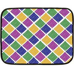 African Illutrations Plaid Color Rainbow Blue Green Yellow Purple White Line Chevron Wave Polkadot Double Sided Fleece Blanket (mini)  by Mariart